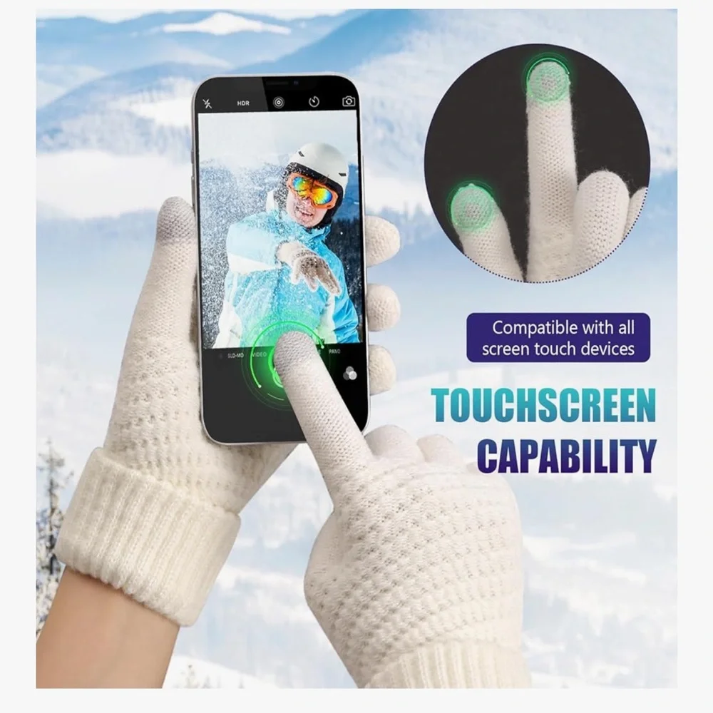 🆕 Winter Gloves for Women Touchscreen Knit Glove